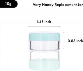 img 2 attached to Pack of 40 BPA-Free Green Plastic Cosmetic Containers with Lids - 10g Size - Ideal for Lotions, Creams, Toners, Lip Balms, Makeup Samples Jars