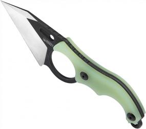 img 2 attached to KUBEY Hippocam KU166 Fixed Blade Utility Knife Hand Tool 2.36" Tanto D2 Blade With Snap Faster Kydex For Outdoor Hiking Camping And Everyday Carry (Jade)