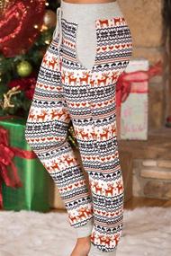 img 3 attached to Women Casual Christmas Pocket Pajama Women's Clothing at Lingerie, Sleep & Lounge
