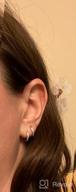 img 1 attached to 925 Sterling Silver Hoop Earrings with Cubic Zirconia for Women and Girls -Small Huggie Piercing Earings for a Chic Look review by James Vachon