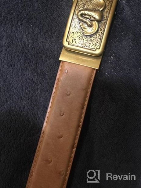 img 1 attached to VIAMTO Genuine Leather Elephant Automatic 🐘 Men's Belt Accessories: Exquisite Style & Quality review by Drew Cage