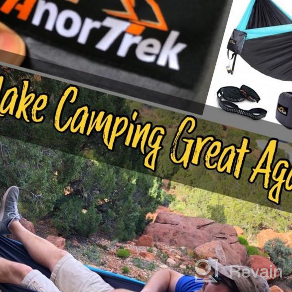 img 1 attached to Lightweight Camping Hammock - Double Or Single Parachute Hammock With Tree Straps For Hiking, Backpacking And Outdoor Adventures By AnorTrek review by Marc Cahoon