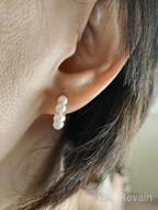 img 1 attached to Lightweight Pearl Hoop Earrings For Women - FAMARINE'S Stylish & Elegant Collection review by Alan Pfeiffer