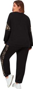 img 3 attached to Floerns Womens Outfits Leopard Sweatshirt Women's Clothing : Jumpsuits, Rompers & Overalls