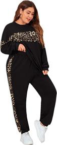 img 2 attached to Floerns Womens Outfits Leopard Sweatshirt Women's Clothing : Jumpsuits, Rompers & Overalls