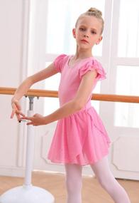 img 1 attached to Girls Ballet Dress 3-9 Years Ruffle Sleeve Tutu Skirted Leotard Ballerina Outfit Sparkle
