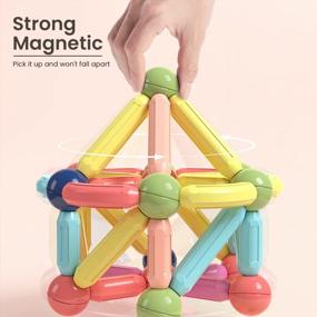 img 3 attached to Discover Endless Possibilities With BAKAM Magnetic Building Blocks - Perfect STEM Toy For Kids Ages 4-8