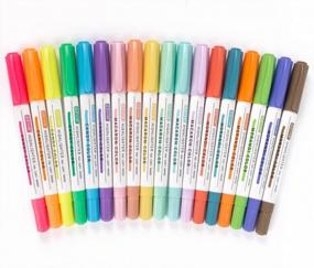 img 2 attached to ZEYAR Highlighters, Dual Tips Marker Pen, Chisel And Fine Tips, Flexible Tip And Soft Touch, Water Based, Assorted Colors, Quick Dry (18 Colors)