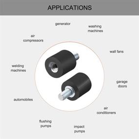 img 1 attached to Uxcell Thread Vibration Isolators Absorber Power Transmission Products - Shock & Vibration Control