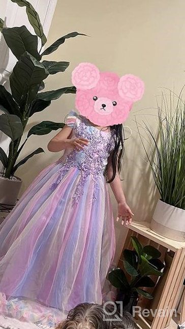 img 1 attached to 👑 Exquisite Princess Embroidery Pageant Communion Birthday Girls' Clothing: A Regal Touch for Special Occasions review by Michael Maes