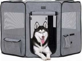 img 4 attached to Petsfit Portable Foldable Playpen Exercise