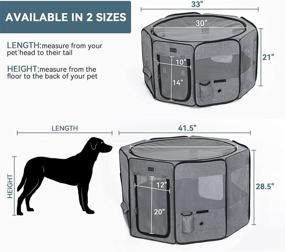 img 3 attached to Petsfit Portable Foldable Playpen Exercise