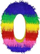 colorful number 0 piñata: ideal for kids and adult birthday parties logo