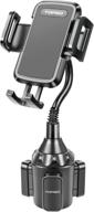 📱 optimized cup holder phone mount for car – topgo [upgraded adjustable gooseneck & firmly stable] – smartphone cradle for iphone 13, samsung & more (black) logo