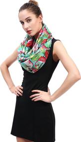 img 3 attached to Lina Lily Flamingo Lightweight Background Women's Accessories in Scarves & Wraps