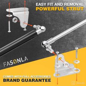 img 1 attached to 💪 FASONLA 15-Inch Gas Strut: 100N/22.5LB Force, Set of 2PCS Gas Springs with L-Type Mounts for CAR, Cabinet & Any 22.5Lb-45Lb Objects - Lift Support Shocks/Props