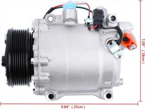 img 3 attached to Honhill AC Compressor And A/C Clutch For 2007-2015 Honda CRV Compressor Oil Kit 2.4L Acura 2.3L 12V