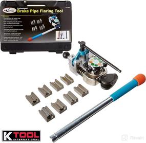 img 3 attached to 🔧 Efficient Brake Line Flaring Tool: K Tool International 45 Degree Set for Single, Double, and Bubble Flares, Vise-Mounted with T-Handle Screw Clamp - Easy to Use and Effective! KTI70081