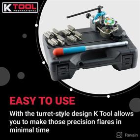 img 2 attached to 🔧 Efficient Brake Line Flaring Tool: K Tool International 45 Degree Set for Single, Double, and Bubble Flares, Vise-Mounted with T-Handle Screw Clamp - Easy to Use and Effective! KTI70081