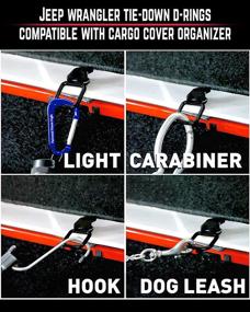 img 1 attached to 🔗 GPCA Heavy Duty Tie-Down D Rings, Compatible with Wrangler 4xe JL JT JK TJ YJ LJ 1995-2022 and Bronco 2021+, 6-Pack D Ring Tie Down