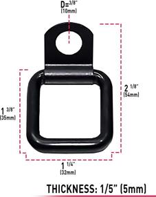 img 3 attached to 🔗 GPCA Heavy Duty Tie-Down D Rings, Compatible with Wrangler 4xe JL JT JK TJ YJ LJ 1995-2022 and Bronco 2021+, 6-Pack D Ring Tie Down