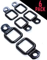 🔗 gpca heavy duty tie-down d rings, compatible with wrangler 4xe jl jt jk tj yj lj 1995-2022 and bronco 2021+, 6-pack d ring tie down логотип