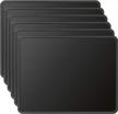 6 pack mroco mouse pad [30% larger] - non-slip rubber base, stitched edges, waterproof & textured for computers, laptop, office & home (8.5x11in) - black logo
