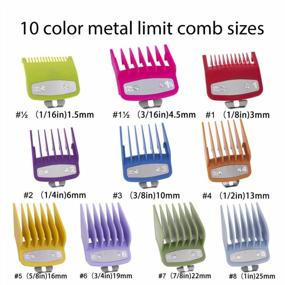 img 2 attached to 1/8” To 1 Hair Clipper Guards Set - Compatible With Wahl Clippers #3171-500 - Replacement Cutting Guides & Combs Fits Most Full Size Trimmers (Colorful)