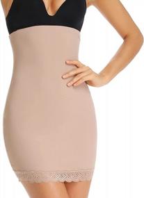 img 4 attached to Women'S Seamless Slimming Full Slip Dress Undergarment Shapewear For Dresses
