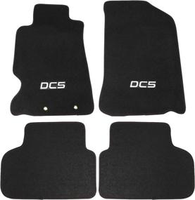 img 4 attached to 🚗 Acura RSX Car Floor Mats: Factory Fitment Front & Rear Carpets by IKON MOTORSPORTS - Nylon Black Carpet Liner (2002-2006)