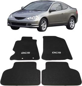 img 3 attached to 🚗 Acura RSX Car Floor Mats: Factory Fitment Front & Rear Carpets by IKON MOTORSPORTS - Nylon Black Carpet Liner (2002-2006)