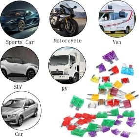 img 3 attached to 🔌 KOLACEN Low-Profile Mini Blade Type Fuse Assorted Kit - Automotive Car Truck Fuse Pack, 5 10 15 20 25 30 Amp (Pack of 60)