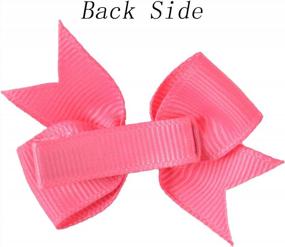 img 1 attached to 🎀 Adorable 2 Inch Baby Hair Clips and Bows - Set of 6 Tiny Fully Lined Barrettes for Girls