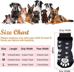 img 3 attached to Rypet Anti Slip Dog Socks: 3 Pairs - Grip Socks with Straps for Traction Control on Hardwood Floors, Pet Paw Protector for Small, Medium, and Large Dogs