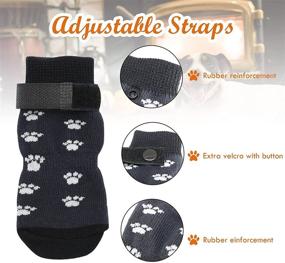 img 2 attached to Rypet Anti Slip Dog Socks: 3 Pairs - Grip Socks with Straps for Traction Control on Hardwood Floors, Pet Paw Protector for Small, Medium, and Large Dogs