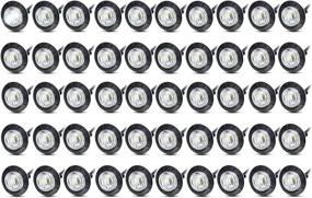 img 4 attached to Meerkatt (Pack Of 50) 3/4 Inch Mini Small Round White LED Side Marker Clearance Lamp Navigation Mount Indicator Light With Black Rubber Grommet RV Boat Bus Lorry Pickup Trailer Truck Waterproof 12V DC