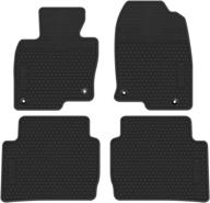 mazda cx-5 cx5 2017-2019 heavy duty rubber car floor mats - full black custom fit for front and rear seats - all weather guard odorless liner logo