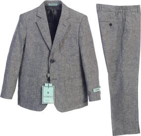 img 3 attached to 👔 Classy and Comfortable: Explore Gioberti Linen Jacket Dress Pants for Boys' Clothing at Suits & Sport Coats