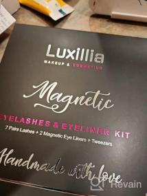 img 5 attached to Luxillia (Clear + Black) Magnetic Eyeliner With Eyelashes Kit - Free Applicator Tool, 8D Most Natural Look Eyelash No Magnets Needed - Best Reusable False Eye Lash, Waterproof Liner Pen And Lashes