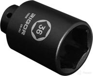 rigor 11008 36mm axle nut impact socket: 1/2-inch drive, 6 point, deep, cr-mo, metric - quick-fit for hog ring anvil - laser etched logo