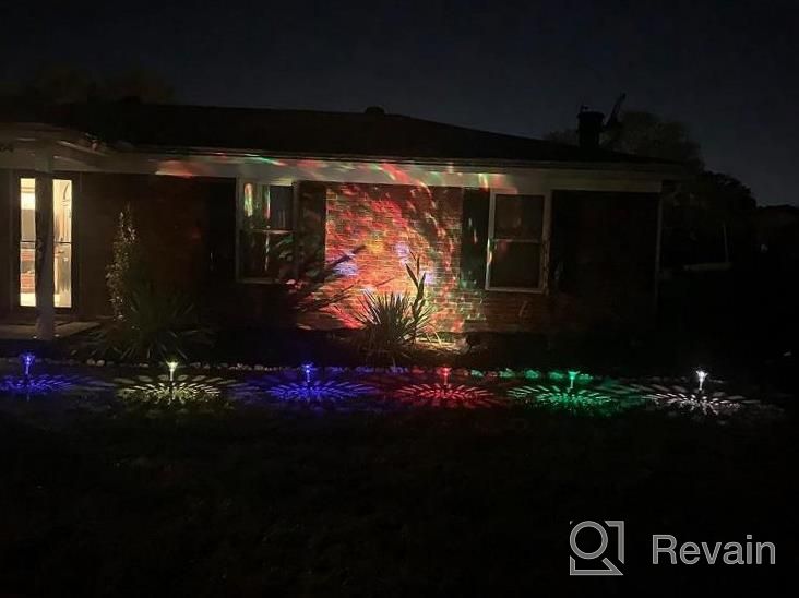 img 1 attached to Outdoor Christmas Light Projector - 2 In 1 Ocean Wave Snowflake With Remote Control For Holiday Decoration, Waterproof House Lighting. review by John Hattalli