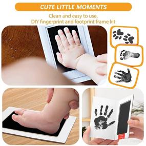 img 3 attached to 🖤 Inkless Baby Footprint and Pet Paw Stamp Pad Kit - Safe, Clean Touch, Impression Memory Gift, Black
