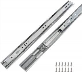 img 4 attached to 6 Pair 14 Inch Soft Close Drawer Slides - LONTAN 4502S3-14 Full Extension 100 LB Heavy Duty Bottom Mount Runners