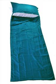 img 4 attached to Premium Mulberry Silk Sleeping Bag Liner Travel Sheet For Ultimate Comfort And Hygiene (83"X33")