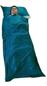 img 1 attached to Premium Mulberry Silk Sleeping Bag Liner Travel Sheet For Ultimate Comfort And Hygiene (83"X33")