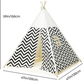 img 1 attached to 🐾 Portable Indoor Outdoor Pet Teepee Tent with Mat | Ideal for Large Dogs and Cats, including Puppies