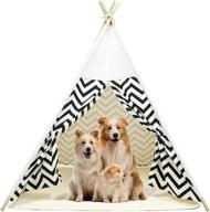 🐾 portable indoor outdoor pet teepee tent with mat | ideal for large dogs and cats, including puppies логотип