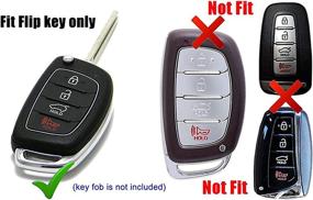 img 3 attached to 🔑 Enhance Protection with 2Pcs Coolbestda Silicone Key Fob Remote Skin Cover for Hyundai Sonata Santa Fe Tucson