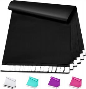 img 4 attached to 100 упаковок больших 14,5X19 Metronic Black Poly Mailers - самозапечатывающиеся транспортировочные и упаковочные пакеты для малого бизнеса, бутиков и одежды - идеальные транспортные конверты для безопасной доставки