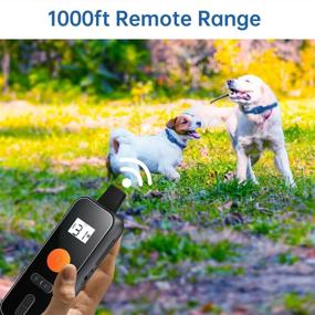 img 1 attached to 🐕 Saulcy 1000Ft Remote Dog Training Collar - Waterproof E Collar with 3 Modes: Shock, Vibration, Beep - Rechargeable Electric Collar for Small Medium Large Dogs